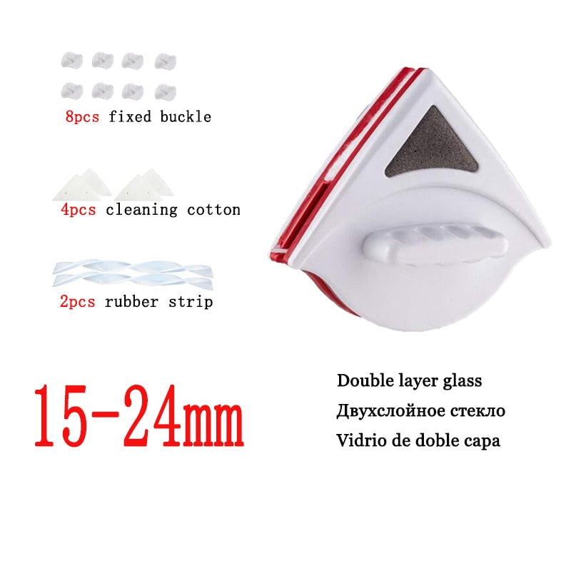 Magnetic Window Cleaner Brush Glass Cleaner Magnets Brush Tool Double Side Magnetic Glass Brush for Washing Household Cleaning