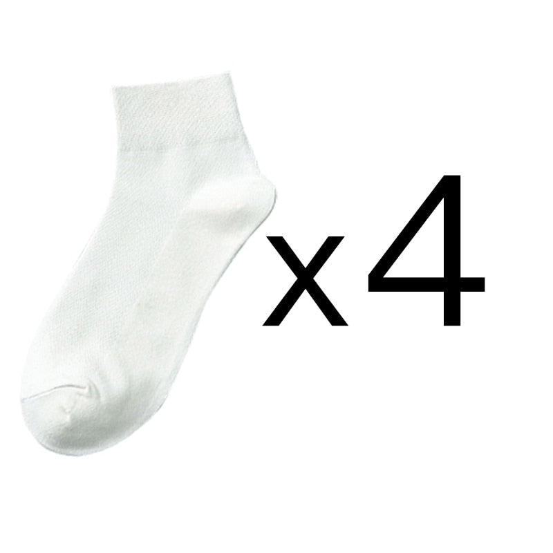 4 par/set nuevos calcetines de algodón para mujer moda Casual transpirable Primavera Verano tubo blanco calcetines neutros tamaño EU 36-42
