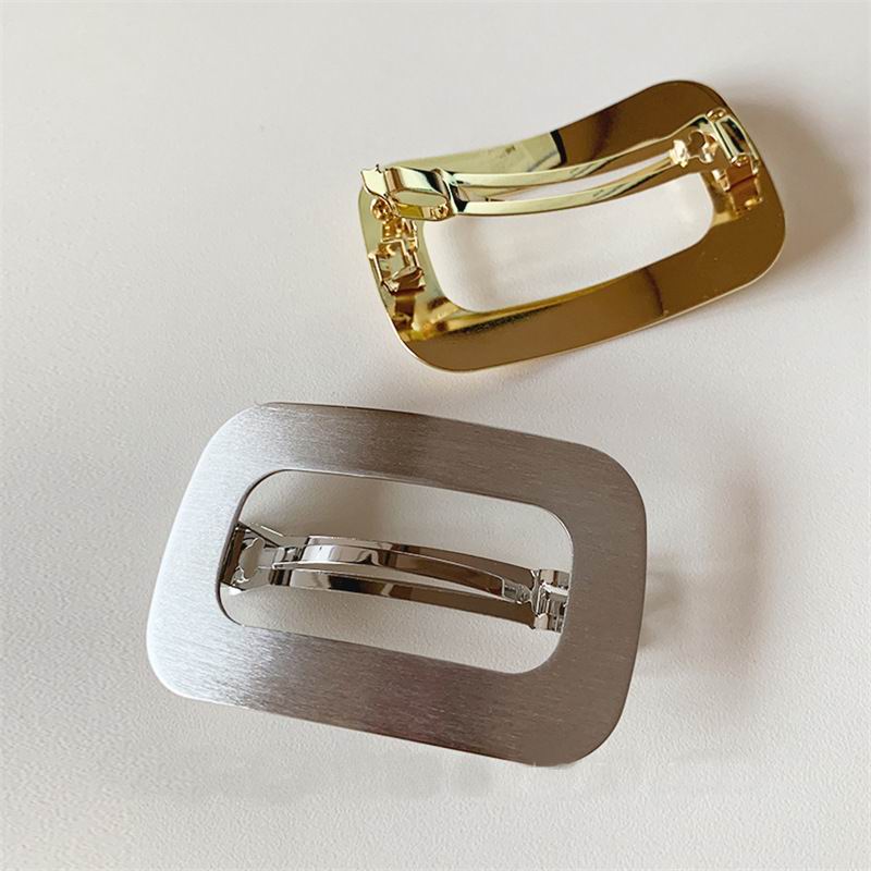 Accesorios para el cabello de gran moda Etrendy, nueva declaración, horquilla geométrica de Metal ahuecada para el cabello, joyería