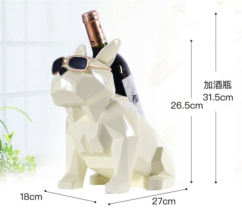 Modern simplicity french bulldog wine rack wine holder decorations home decorations holder Creative home furnishings party gift