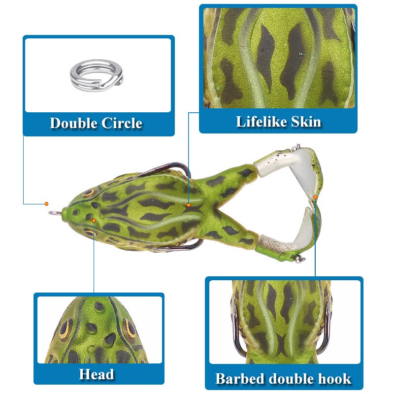 Señuelo de pesca tipo rana, hélice de rana, aletas para el pie, cebo Artificial, 9Cm/13,7G, señuelo suave biónico flotante, Wobblers de pesca de carpa