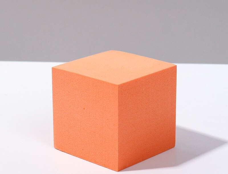 Recién llegado, cubo de fotografía INS, accesorios para fotos, cubo geométrico de espuma, accesorios de disparo para fondos de fotografía, color rosa claro y morado