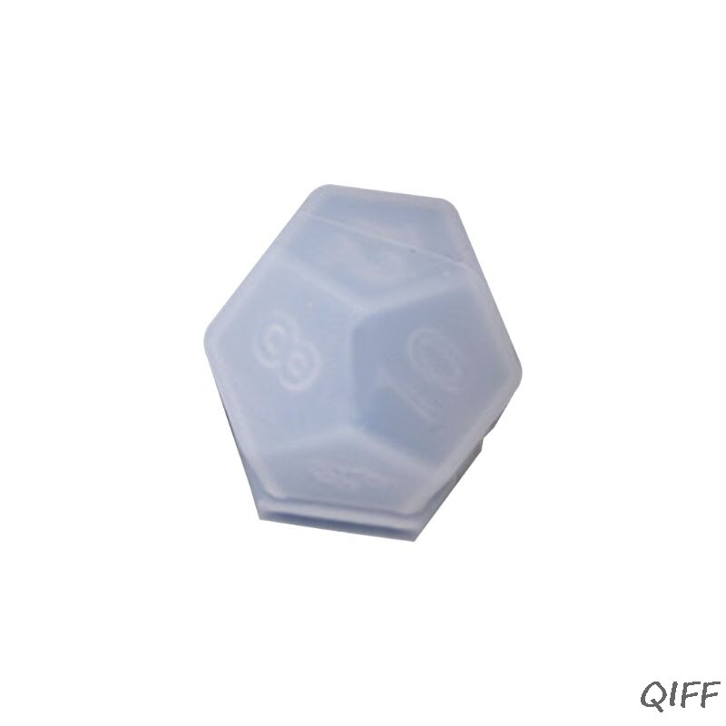 DIY Crystal Epoxy Mold Dice Fillet Shape Multi-spec Digital Game Silicone Mould