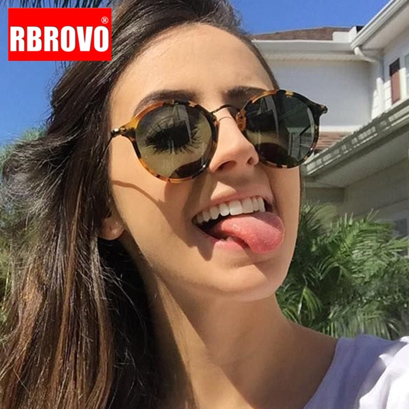 RBROVO, gafas De Sol redondas a la moda, gafas De Sol De diseñador para mujer, gafas De Sol 2021 De alta calidad para mujeres/hombres, gafas De Sol Vintage