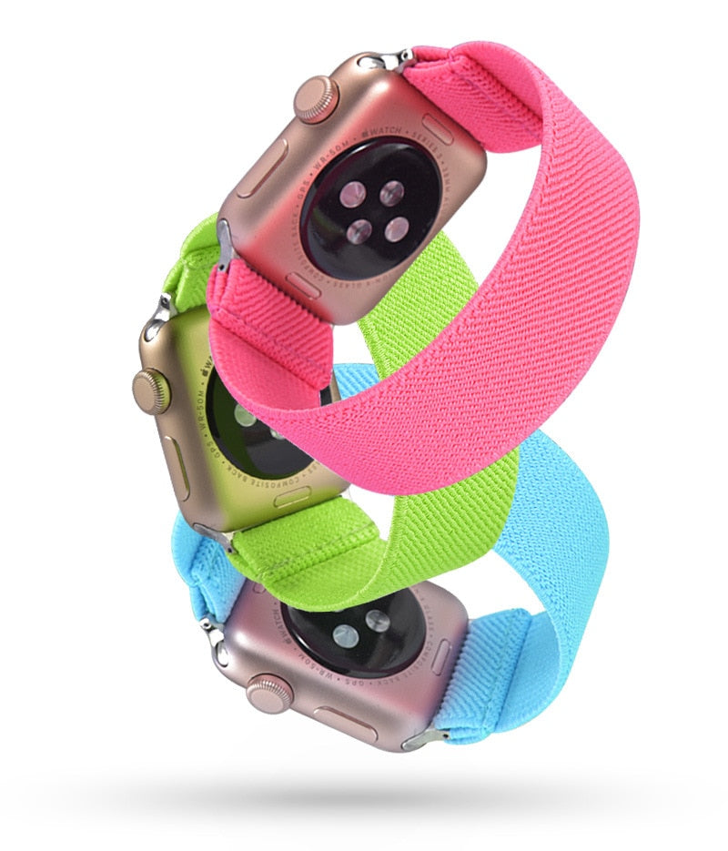 Correa Scrunchie para Apple watch 7, pulsera de 45mm, 41mm, 44mm, 40mm, 38mm y 42mm para mujer, correa iwatch series SE 6 5 4 3