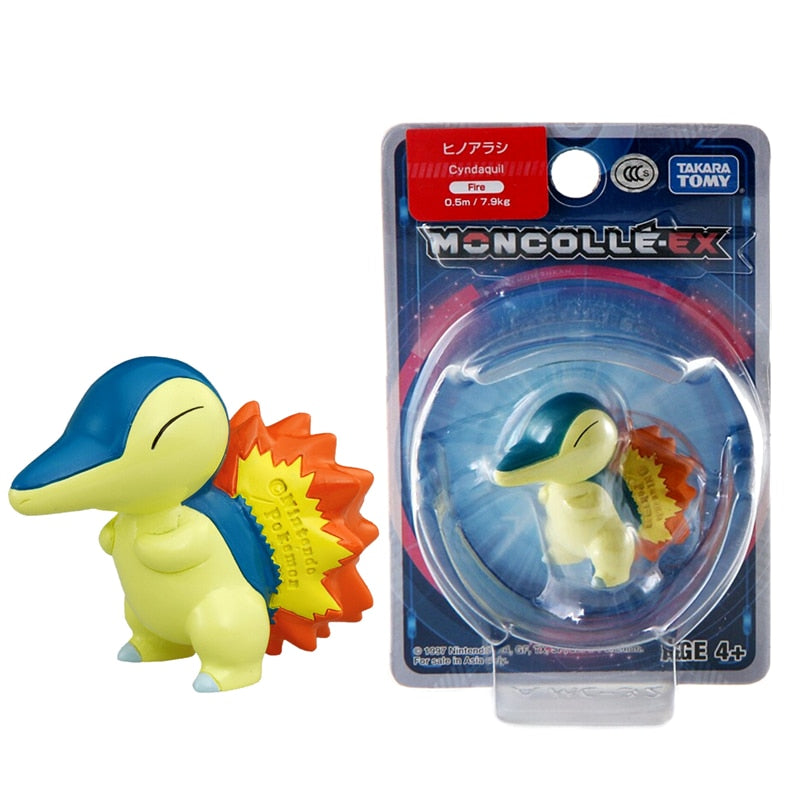 TOMY-figuras de muñecos Pokémon japoneses auténticos, colección de Pokémon Pikachu de 4-6cm, modelos de acción de Anime, juguetes para niños, regalo, caja oficial