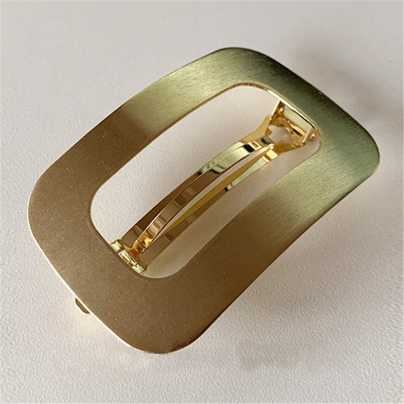 Accesorios para el cabello de gran moda Etrendy, nueva declaración, horquilla geométrica de Metal ahuecada para el cabello, joyería