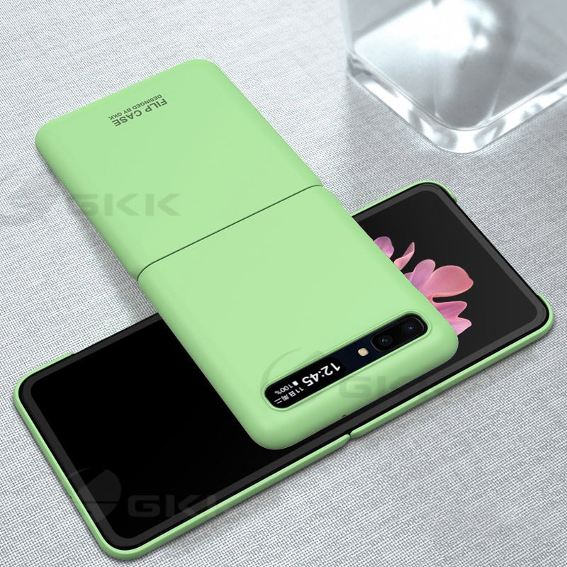 GKK Luxury Leather Fold Case For Samsung Galaxy Z Fold 2 Flip Case Plating Edge Anti-knock Cover For Samsung Galaxy Z Fold2 Flip