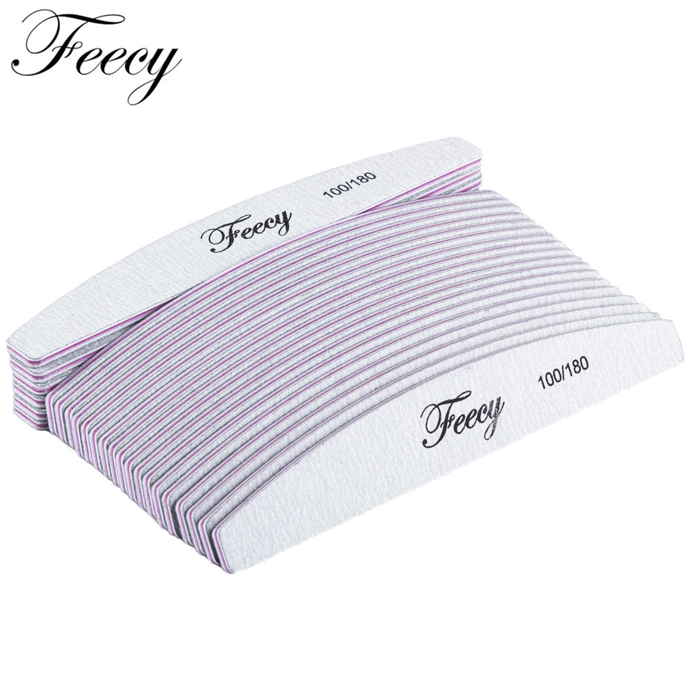 Limas de uñas 5/10 unids/lote 100/180, duraderas, pulidoras, tope de lijado, limas para pulir uñas, limas de madera para manicura, papel de lija