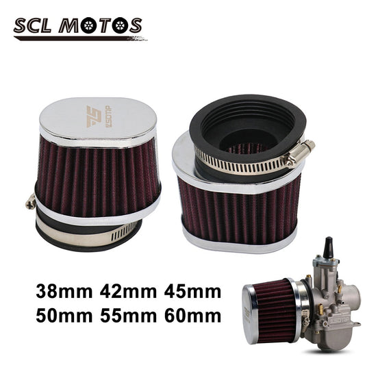 SCL MOTOS 38mm 42mm 45mm 50mm 55mm 60mm Filtro de aire para motocicleta limpiador de cápsulas de aire para Yamaha Kawasaki Suzuki Honda