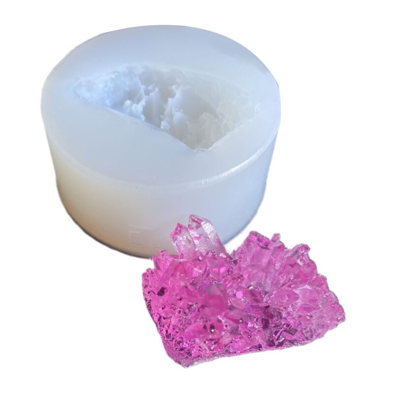 Simulación de piedra Original, grupo de cristal, Molde de resina Epoxy, molde de silicona para manualidades, joyería, herramienta de fabricación de colgantes