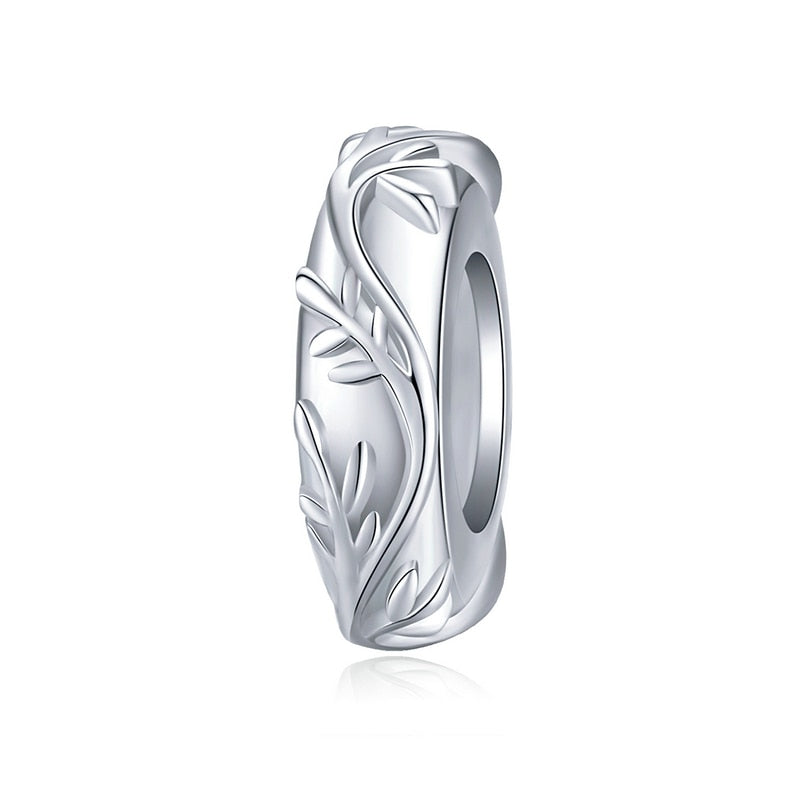 BISAER, espaciador de Plata de Ley 925, corazón de cereza, ojo azul, cuentas con tapón de flor, abalorio compatible con pulsera, accesorios DIY, joyería