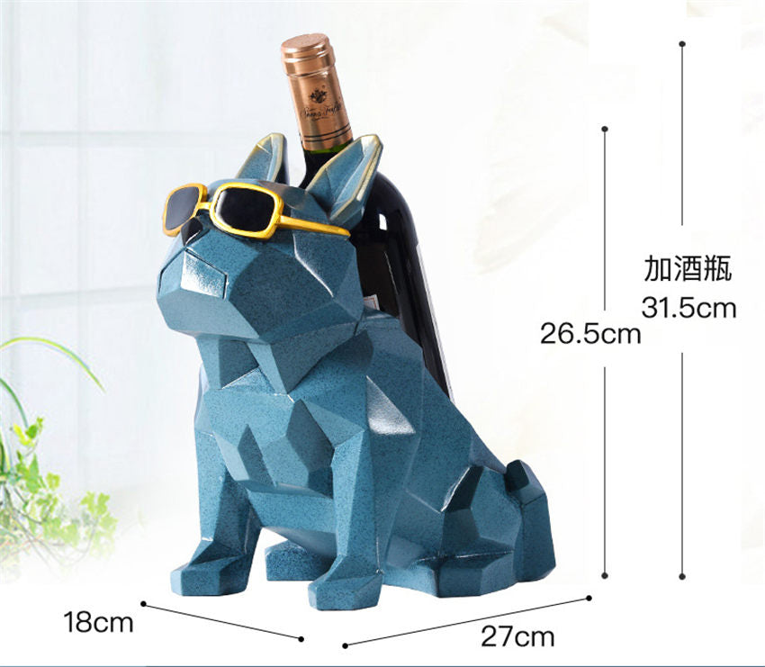 Modern simplicity french bulldog wine rack wine holder decorations home decorations holder Creative home furnishings party gift