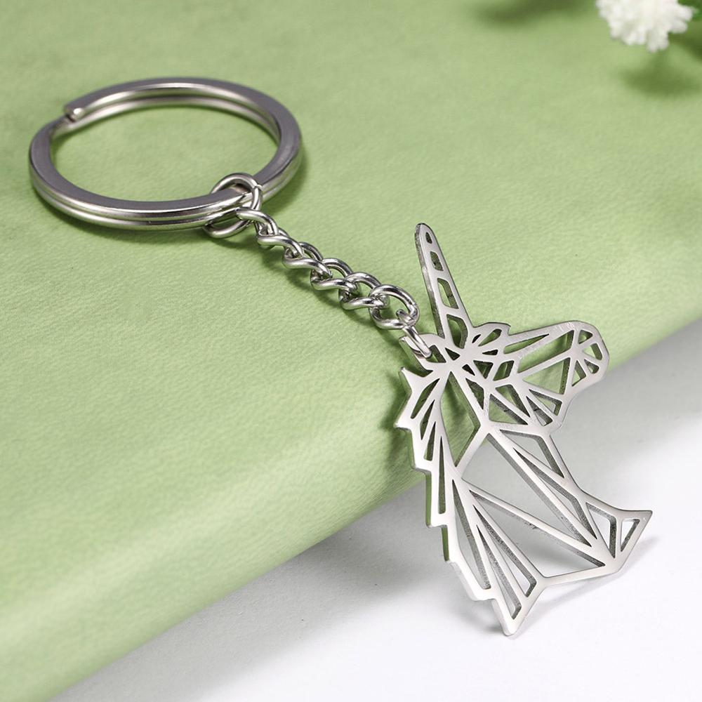SKYRIM llavero de coche con dije de unicornio y tortuga a la moda, colgante de Animal bonito, Soporte para Llavero de acero inoxidable, regalo para hombres y mujeres