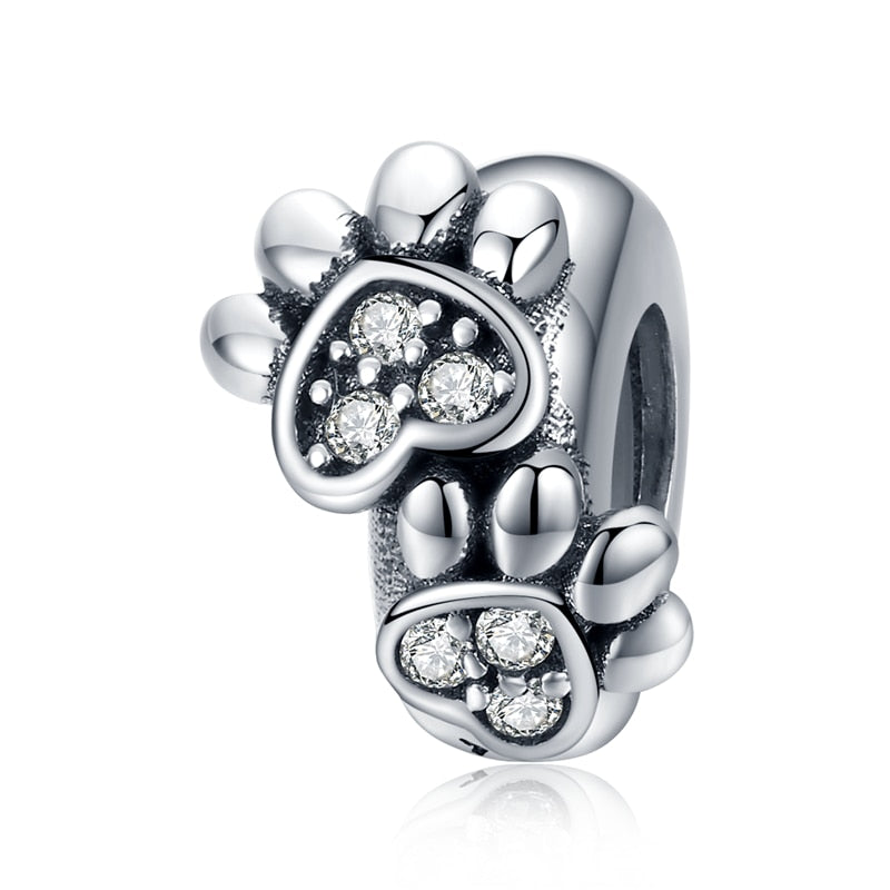 BISAER, espaciador de Plata de Ley 925, corazón de cereza, ojo azul, cuentas con tapón de flor, abalorio compatible con pulsera, accesorios DIY, joyería