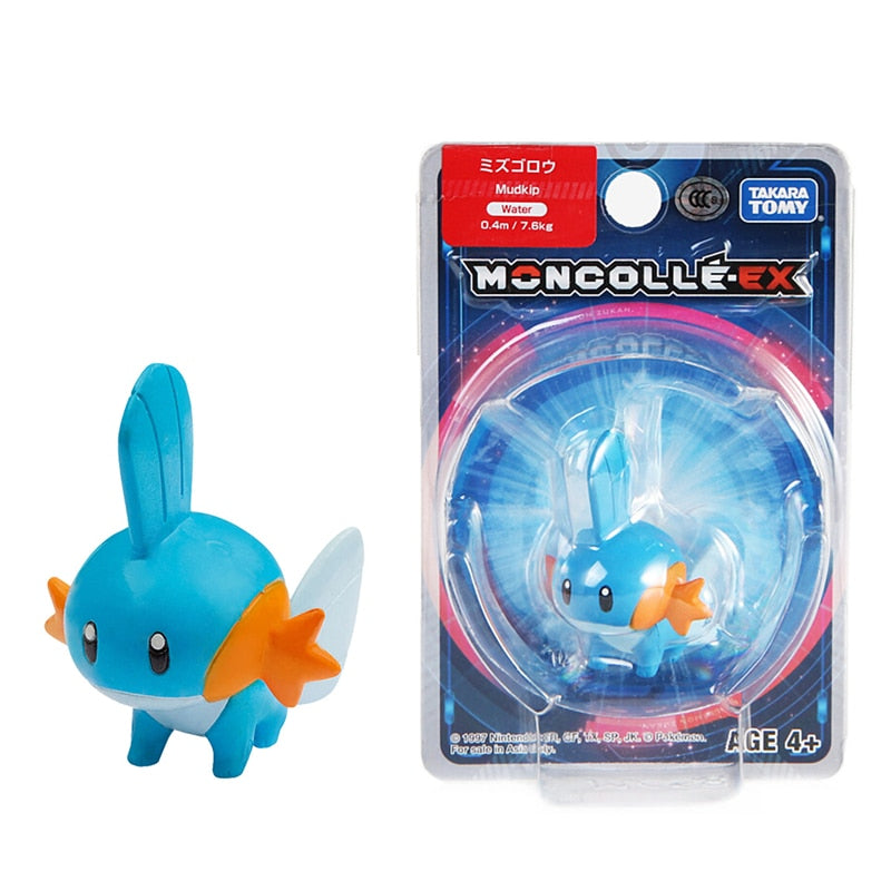 TOMY-figuras de muñecos Pokémon japoneses auténticos, colección de Pokémon Pikachu de 4-6cm, modelos de acción de Anime, juguetes para niños, regalo, caja oficial