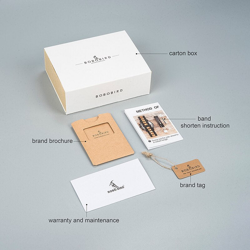 BOBO BIRD-relojes de madera para hombre, cronógrafo de ébano para hombre, reloj de pulsera con calendario, etiqueta privada personalizada en caja de regalo, envío directo