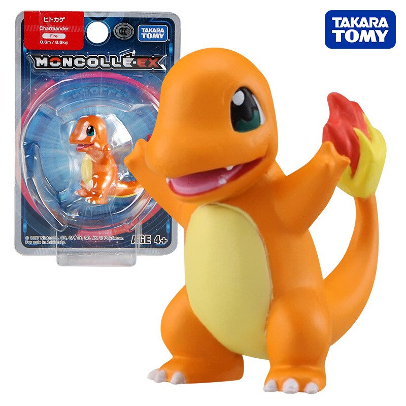TOMY-figuras de muñecos Pokémon japoneses auténticos, colección de Pokémon Pikachu de 4-6cm, modelos de acción de Anime, juguetes para niños, regalo, caja oficial