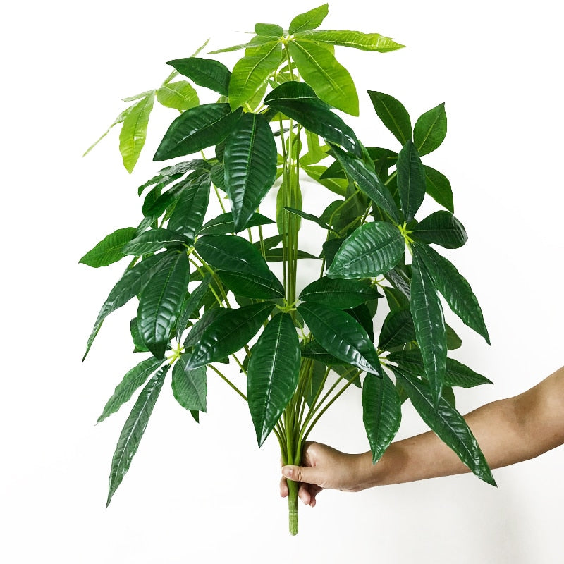 Plantas falsas de 75cm y 24 tenedores, rama de árbol Artificial grande de Monstera, hoja de tortuga falsa de palma Tropical de plástico para decoración de la habitación del jardín del hogar