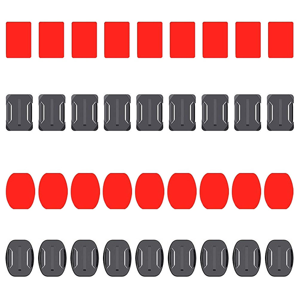 Soportes adhesivos curvos planos soporte adhesivo para GoPro Hero 8 11 negro 7 Xiaomi Yi 4K Mijia SJCAM Cámara de Acción Go Pro Accesorios