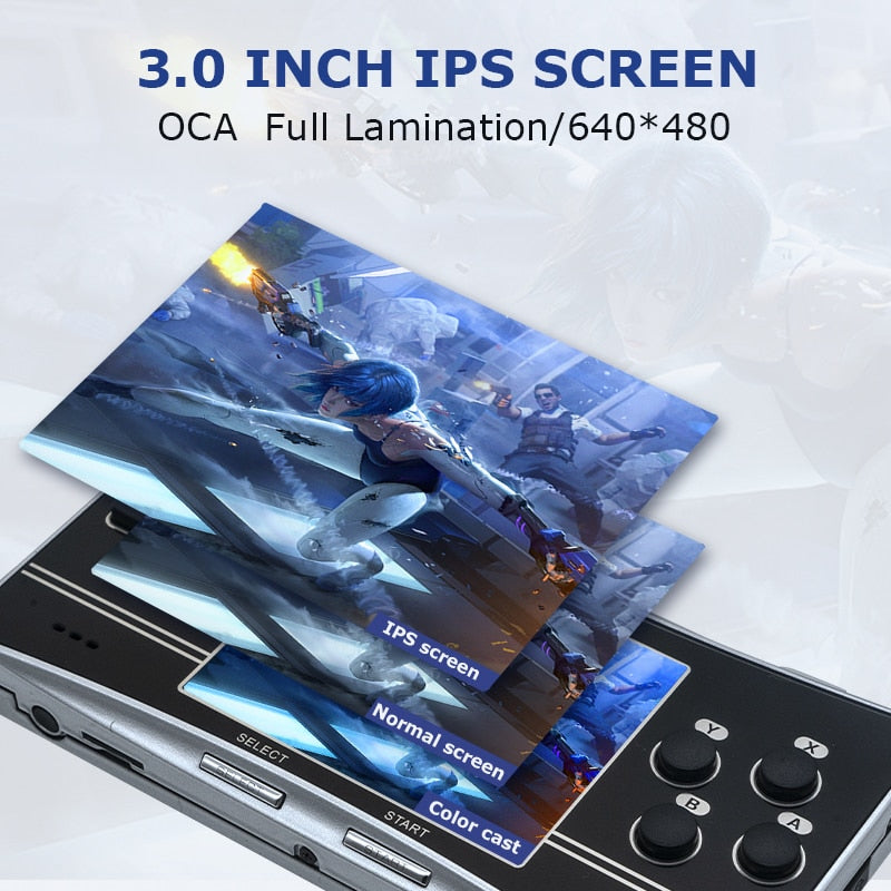 Nueva consola de juegos portátil Retro RG300X con 18000 emuladores de juegos para PS1/MD/FC/GB reproductor de juegos portátil salida HD pantalla IPS de 3,0 "