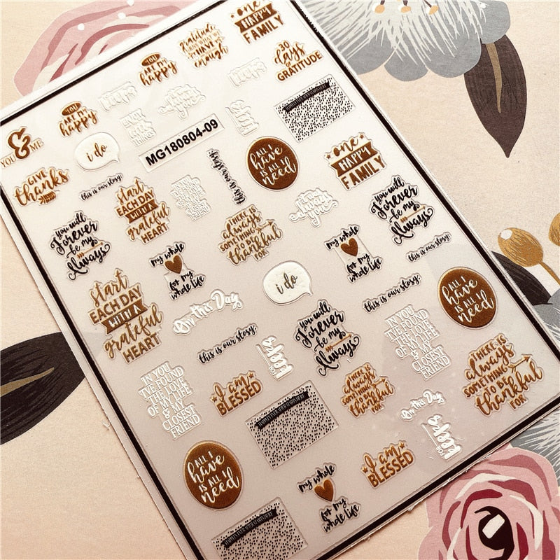 MG191002-12 Love Heart Kiss Valentine's Day 3D Back glue Nail decal Nail sticker Nail decoration Nail art Nail ornament