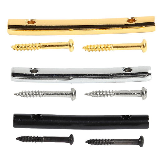 Juego de 3 uds. De retenedor de cuerdas de guitarra eléctrica de hierro de 45mm, barra de tensión con tornillos de montaje, guía de árbol de guitarra para piezas de guitarras eléctricas
