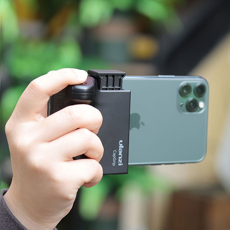Ulanzi CapGrip I II Smartphone de mano Selfie Booster agarre de mano Bluetooth Control remoto obturador de teléfono para iPhone teléfono Android