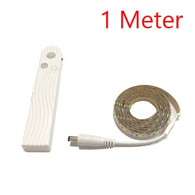 Luz LED inteligente para escalera debajo de la cama, Detector de luz con Sensor PIR, Control inteligente, lámpara de pared, armario, cocina, 3M, 2M, 1M