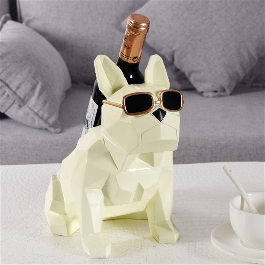 Modern simplicity french bulldog wine rack wine holder decorations home decorations holder Creative home furnishings party gift