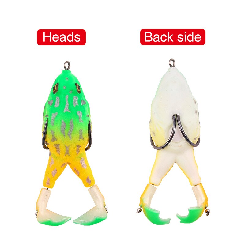 Señuelo de pesca tipo rana, hélice de rana, aletas para el pie, cebo Artificial, 9Cm/13,7G, señuelo suave biónico flotante, Wobblers de pesca de carpa