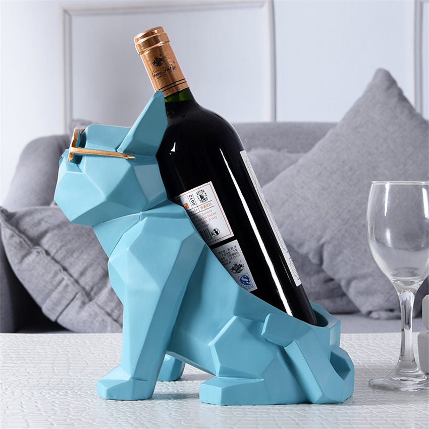 Modern simplicity french bulldog wine rack wine holder decorations home decorations holder Creative home furnishings party gift