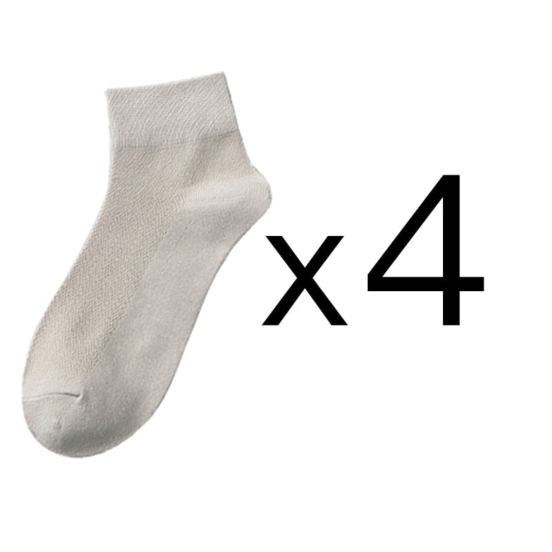 4 par/set nuevos calcetines de algodón para mujer moda Casual transpirable Primavera Verano tubo blanco calcetines neutros tamaño EU 36-42