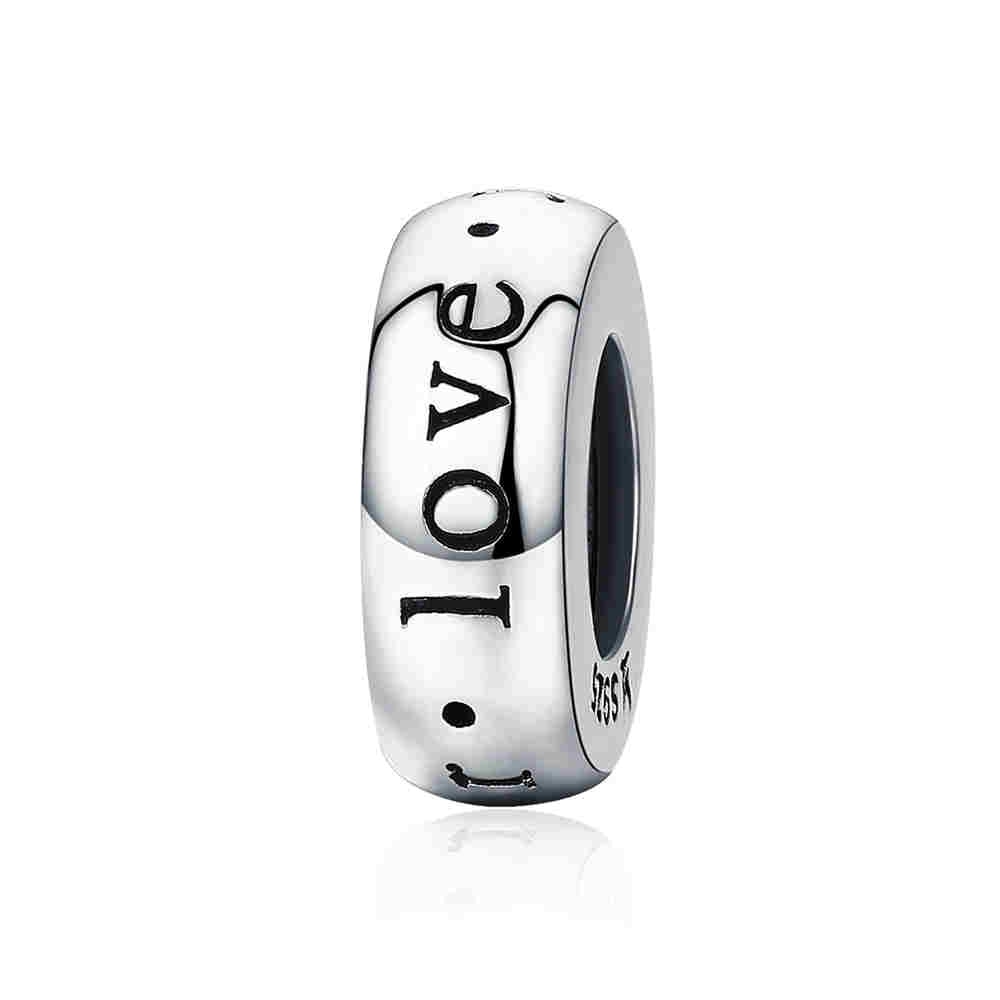 BISAER, espaciador de Plata de Ley 925, corazón de cereza, ojo azul, cuentas con tapón de flor, abalorio compatible con pulsera, accesorios DIY, joyería