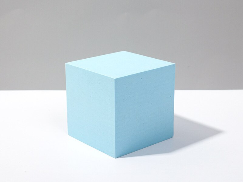 Recién llegado, cubo de fotografía INS, accesorios para fotos, cubo geométrico de espuma, accesorios de disparo para fondos de fotografía, color rosa claro y morado