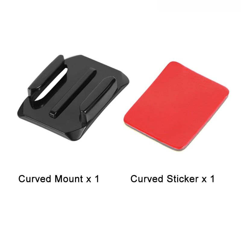 Soportes adhesivos curvos planos soporte adhesivo para GoPro Hero 8 11 negro 7 Xiaomi Yi 4K Mijia SJCAM Cámara de Acción Go Pro Accesorios