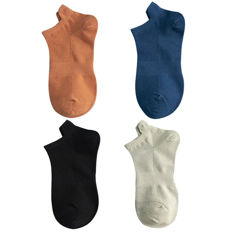 4 par/set nuevos calcetines de algodón para mujer moda Casual transpirable Primavera Verano tubo blanco calcetines neutros tamaño EU 36-42