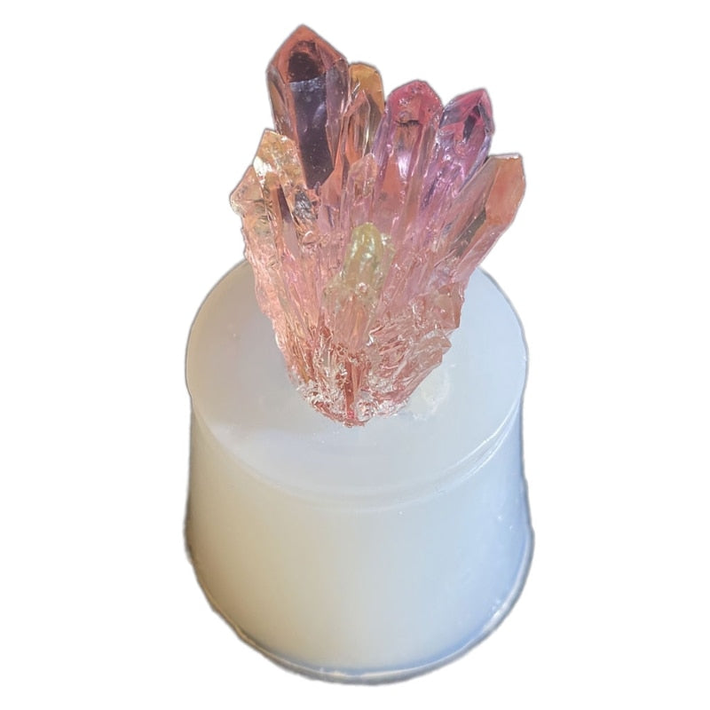 Simulación de piedra Original, grupo de cristal, Molde de resina Epoxy, molde de silicona para manualidades, joyería, herramienta de fabricación de colgantes
