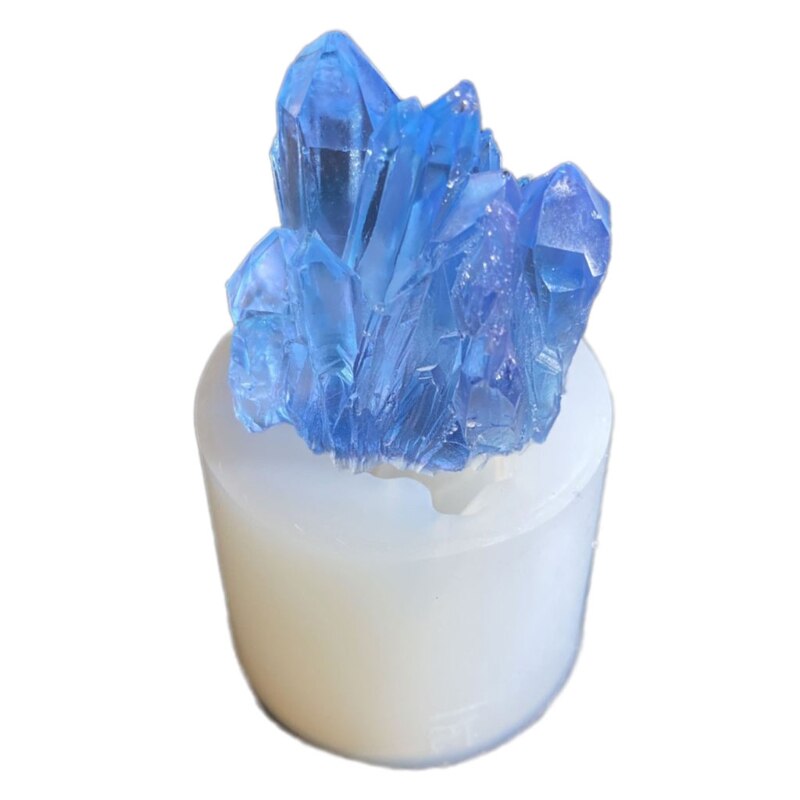 Simulación de piedra Original, grupo de cristal, Molde de resina Epoxy, molde de silicona para manualidades, joyería, herramienta de fabricación de colgantes