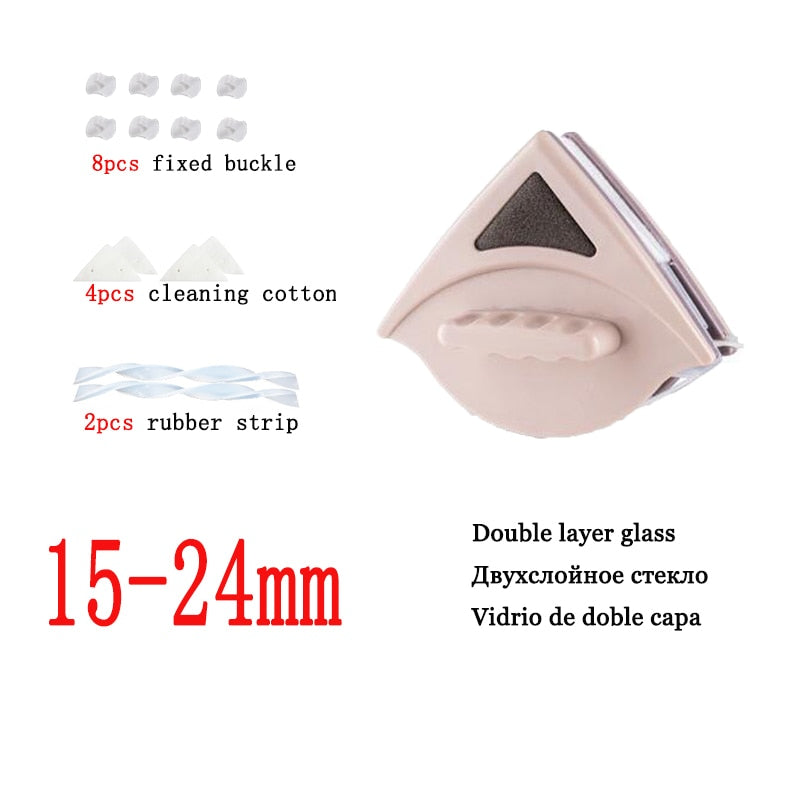 Magnetic Window Cleaner Brush Glass Cleaner Magnets Brush Tool Double Side Magnetic Glass Brush for Washing Household Cleaning