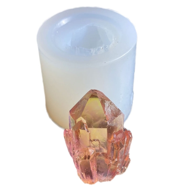 Simulación de piedra Original, grupo de cristal, Molde de resina Epoxy, molde de silicona para manualidades, joyería, herramienta de fabricación de colgantes