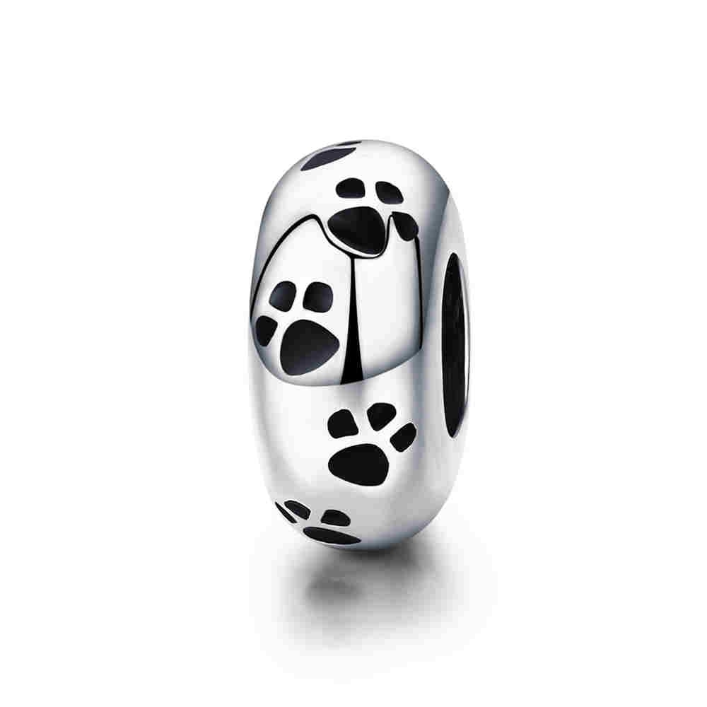 BISAER, espaciador de Plata de Ley 925, corazón de cereza, ojo azul, cuentas con tapón de flor, abalorio compatible con pulsera, accesorios DIY, joyería