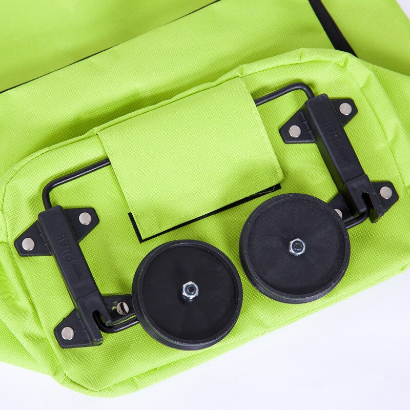 Bolsa de almacenamiento plegable de alta capacidad para compras, organizador de alimentos, bolsa con ruedas, bolsas de compras portátiles, comprar bolsas para verduras