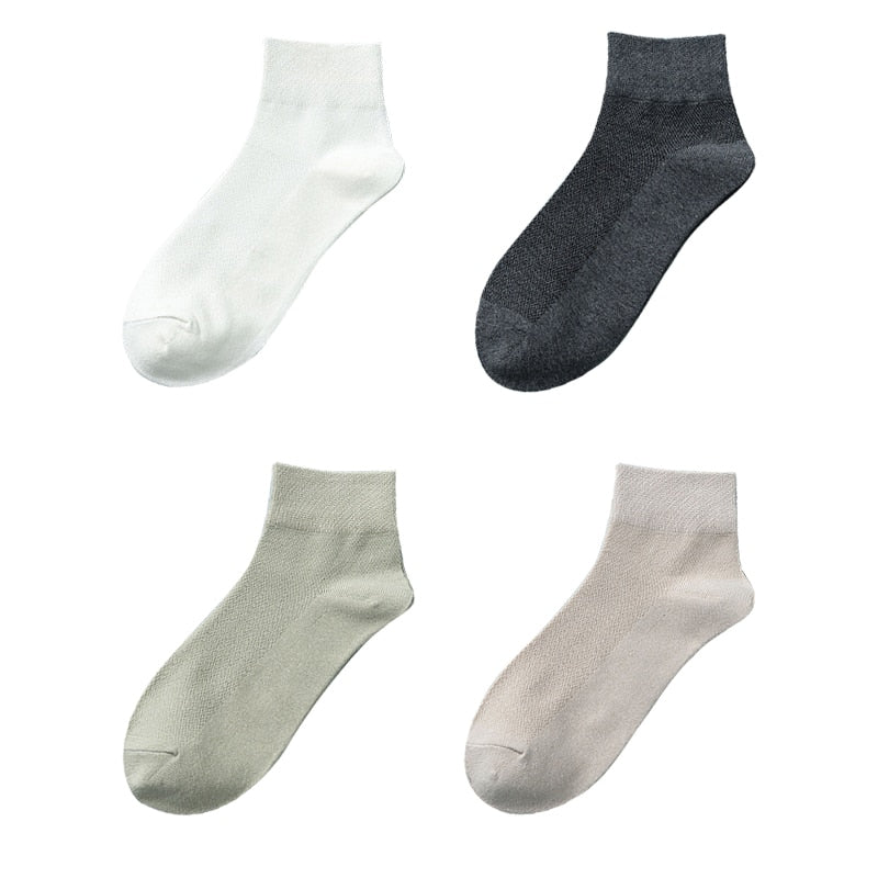 4 par/set nuevos calcetines de algodón para mujer moda Casual transpirable Primavera Verano tubo blanco calcetines neutros tamaño EU 36-42