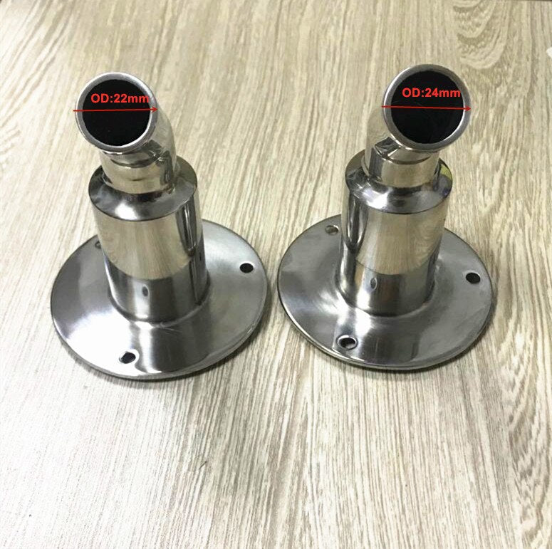 Tubo de escape a través del casco de acero inoxidable 316, pieza de Hardware del zócalo del tubo del calentador de aire diésel para barco y camión