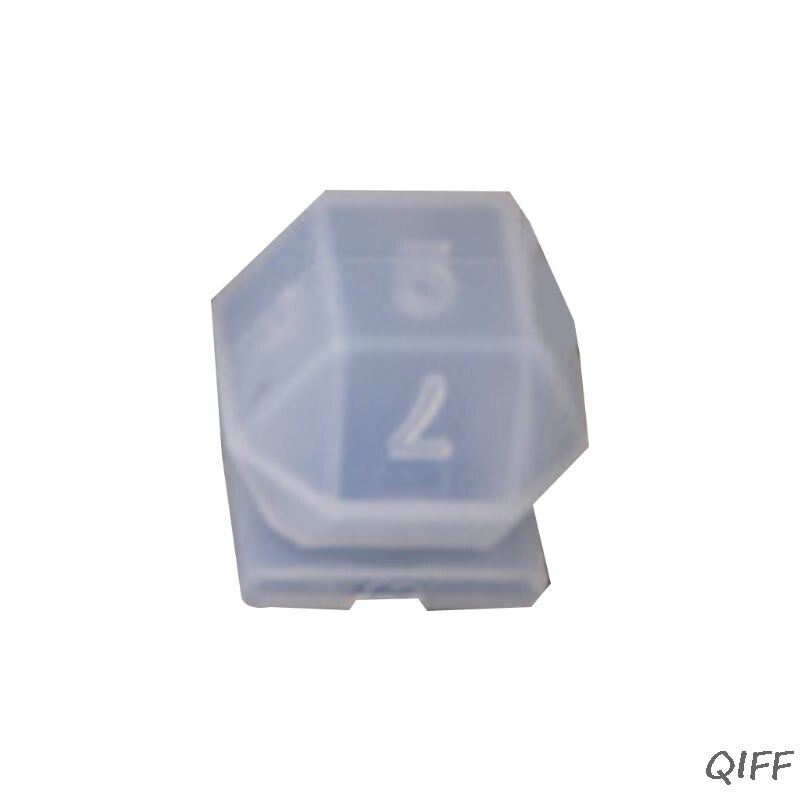 DIY Crystal Epoxy Mold Dice Fillet Shape Multi-spec Digital Game Silicone Mould
