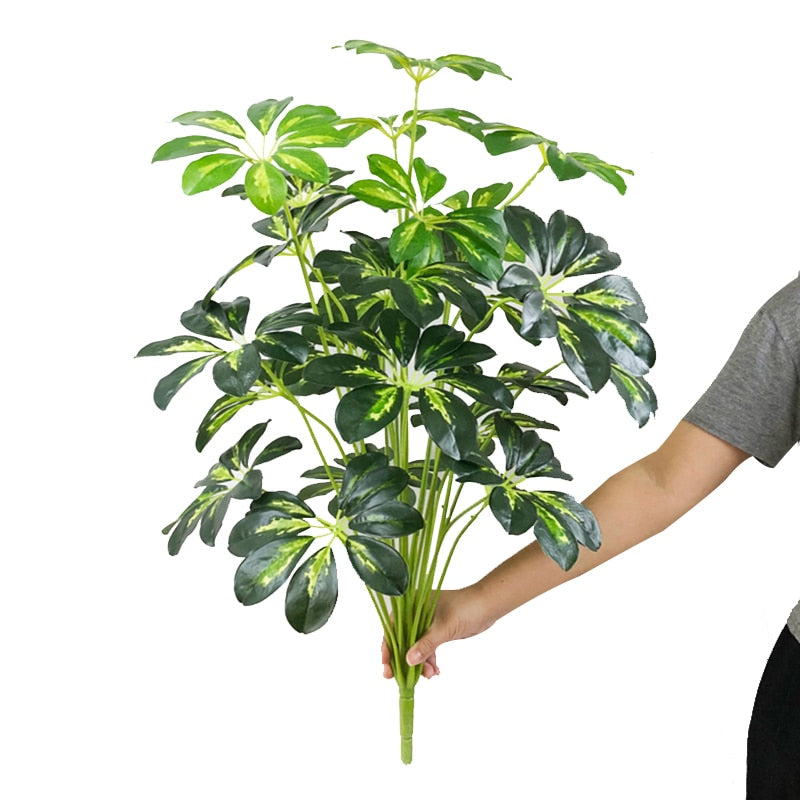 Plantas falsas de 75cm y 24 tenedores, rama de árbol Artificial grande de Monstera, hoja de tortuga falsa de palma Tropical de plástico para decoración de la habitación del jardín del hogar