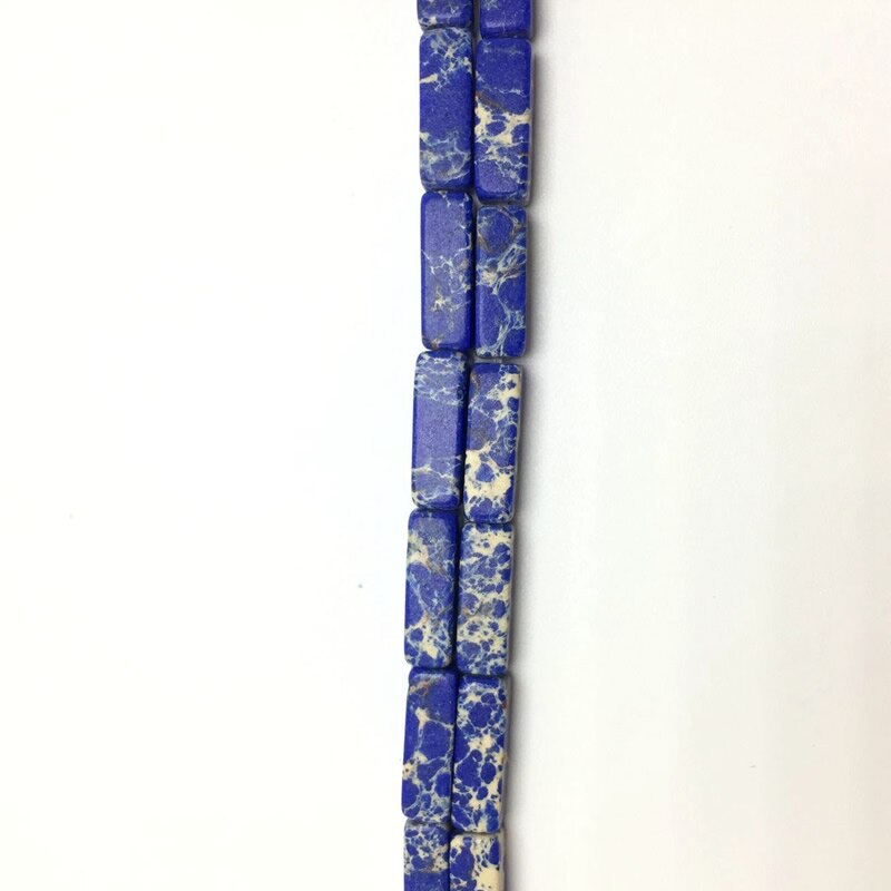 Cuentas cuadradas de piedra imperial multicolor de 4x13mm, piedra de sedimento marino Natural se utiliza para la producción de pulseras de joyería DIY