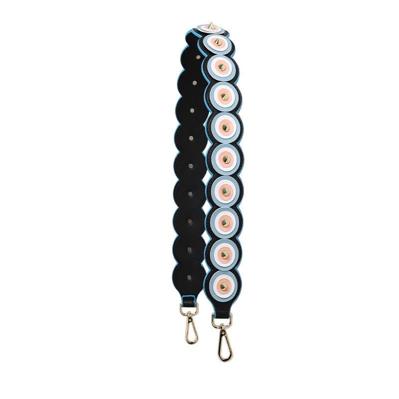 Fashion Colorful Rivet Handbags Belts Women Bags Strap Shoulder Straps Accessory Bags Parts Genuine Leather straps for bags