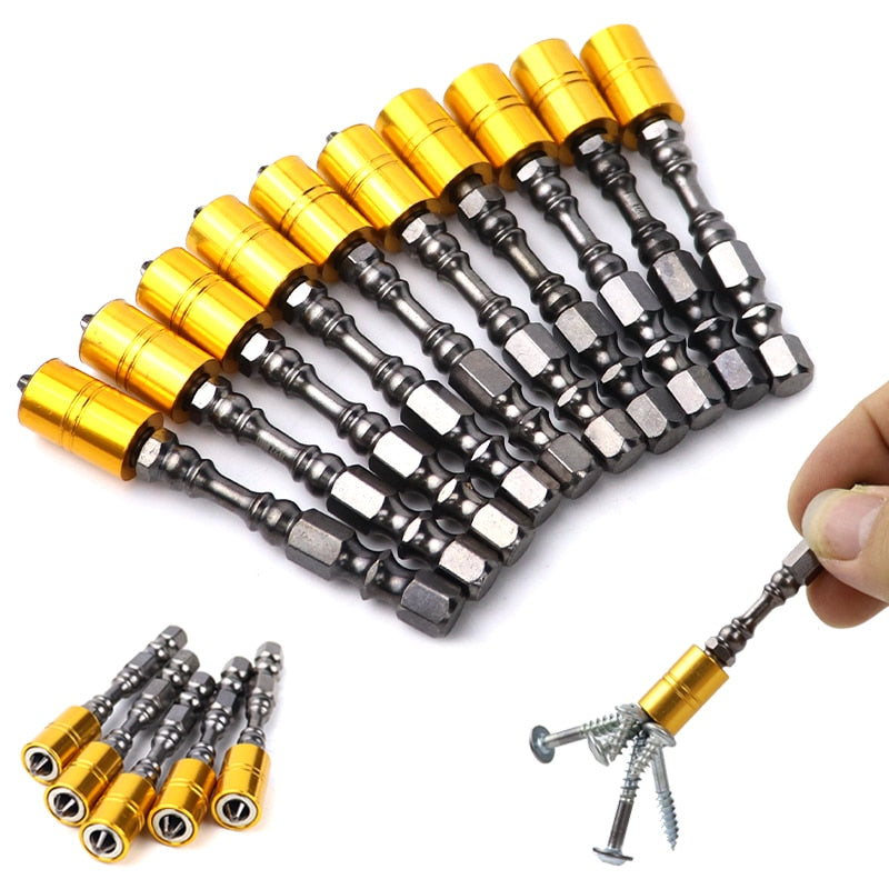 Juego de puntas de destornillador magnético fuerte, puntas de destornillador electrónico Phillips de 65mm para paneles de yeso, destornillador de paneles de yeso